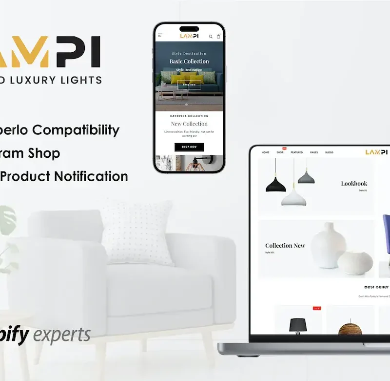 LAMPI - Lamp & Luxury Lights Shopify Theme | Theme shopify bán đèn cao cấp | Shopcode.vn
