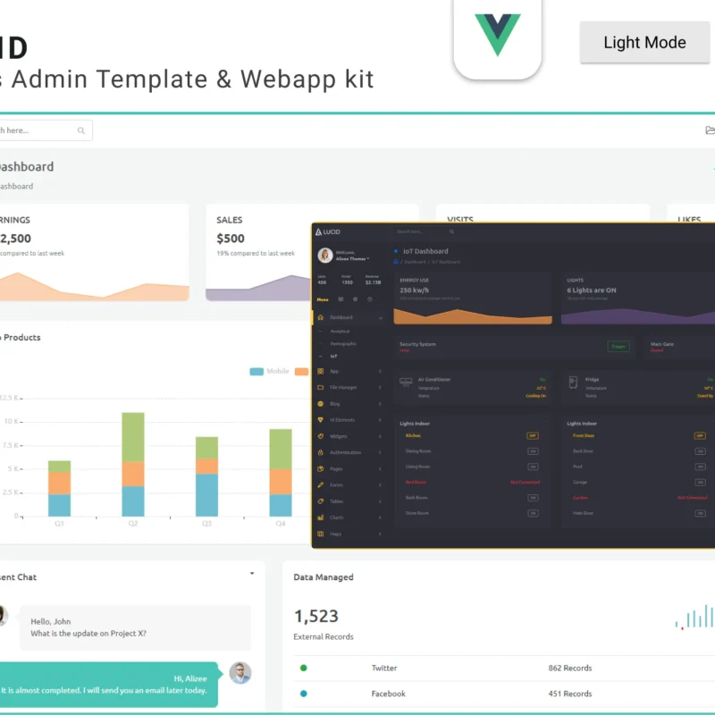 Lucid - VueJS Admin Template & Webapp kit