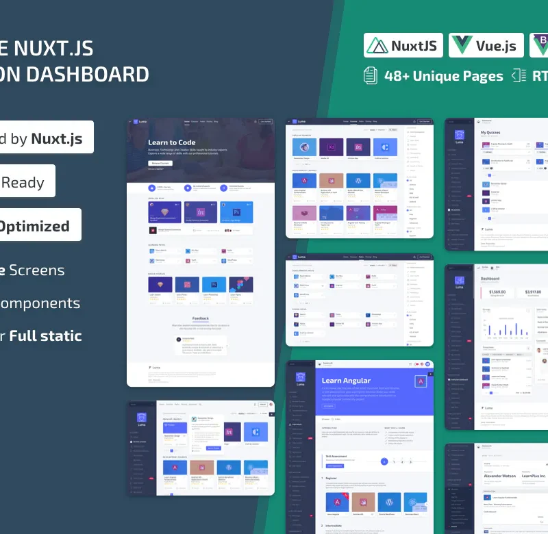 Luma Nuxt - NuxtJS Vue Learning Management System