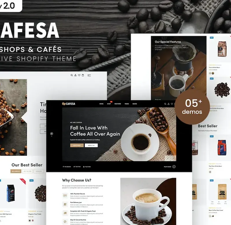 Cafesa - Coffee Shops & Cafés Shopify Theme