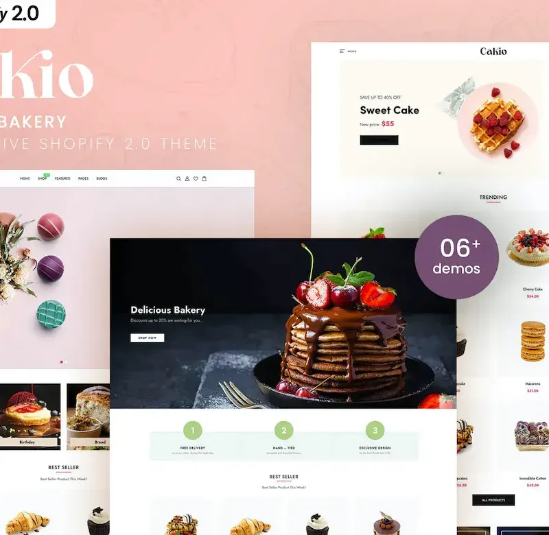 Cakio - Cake & Bakery Responsive Shopify 2.0 Theme