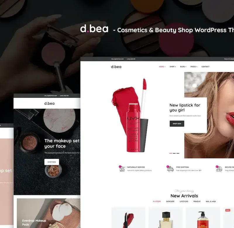 DBea - Cosmetics & Beauty Shop WordPress Theme (WPBakery Page)