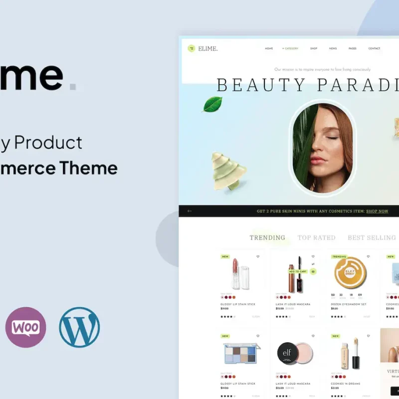 Elime - Multipurpose Cosmetics & Fashion WordPress Theme(Elementor)