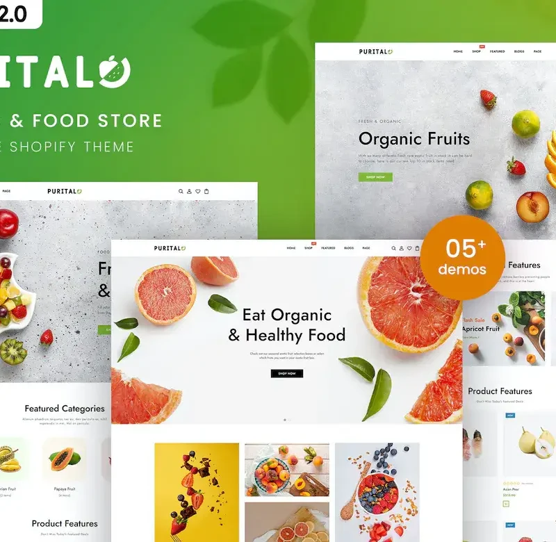 Purital - Organic & Food Store Shopify 2.0 Theme