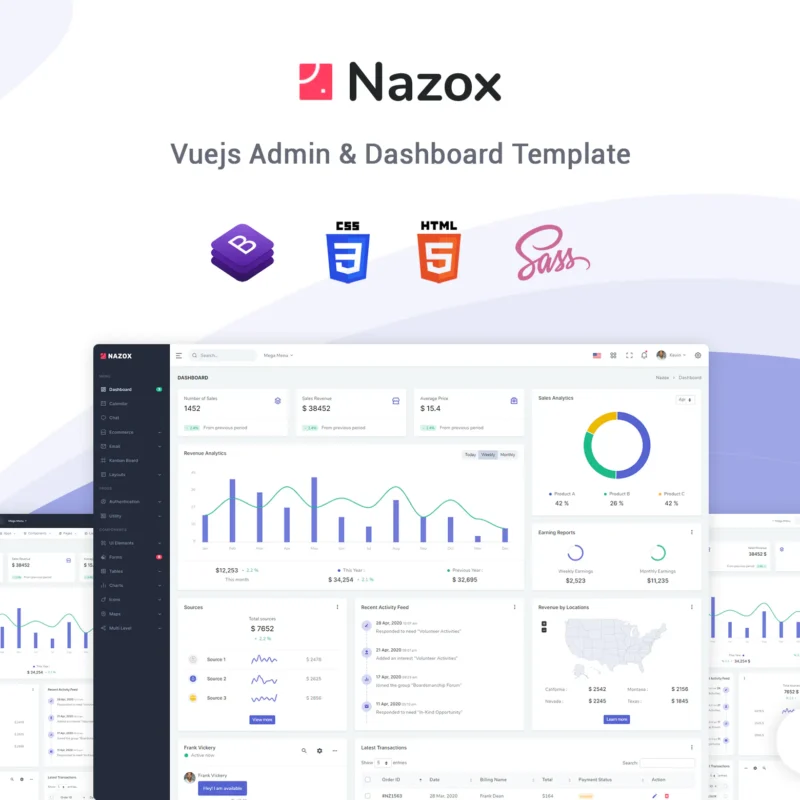 Nazox - Vue Js Admin & Dashboard Template