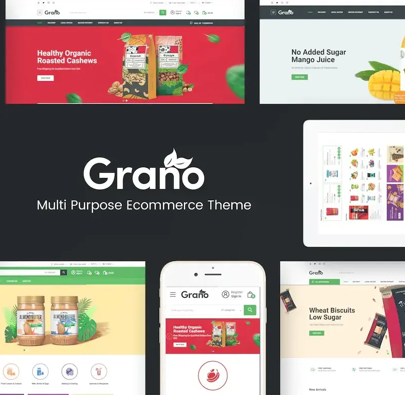 Grano - Organic & Food WordPress Theme (Elementor)
