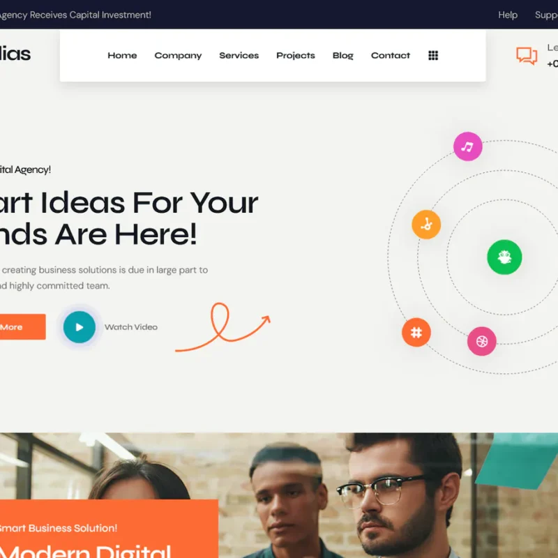 Redias – Theme WordPress Cho Agency Sáng Tạo & Digtal