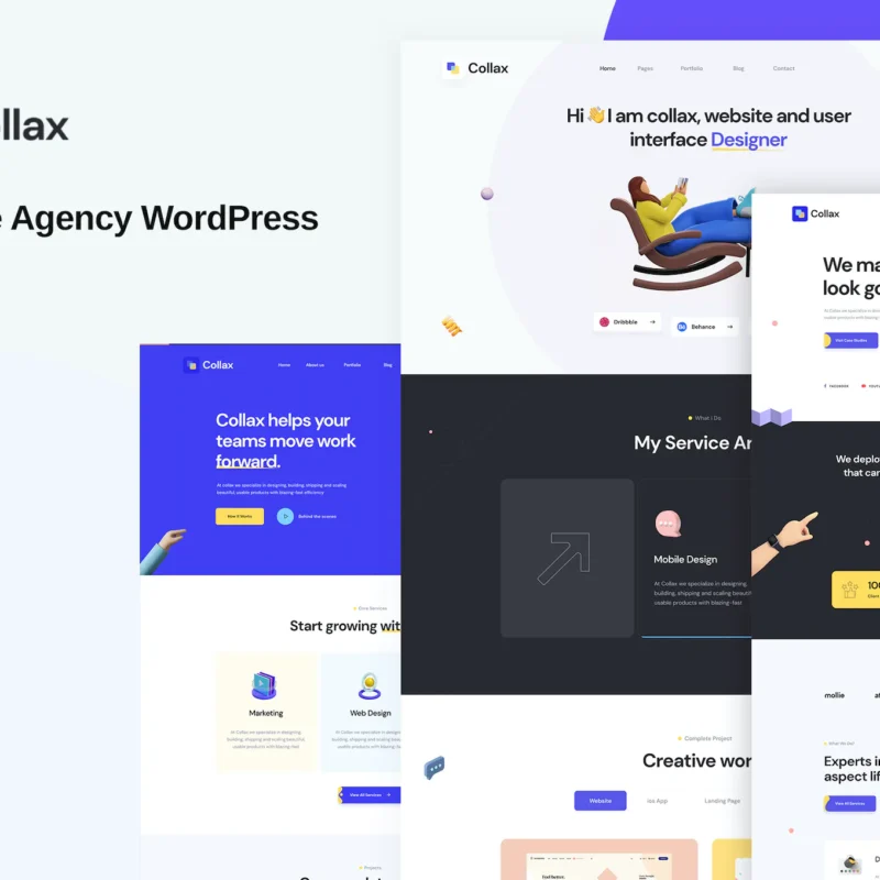 Collax - Theme wordpress công ty sáng tạo nội dung ( Creative Agency) | Shopcode.vn