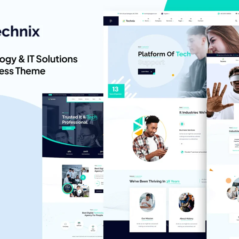Technix -  Theme WordPress Công Ty Công Nghệ & Giải Pháp IT Thuê Ngoài | Shopcode.vn