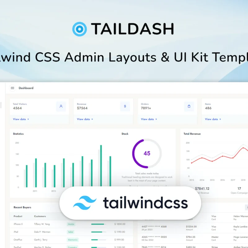 TailDash - Tailwind CSS Admin & UI Kit Template