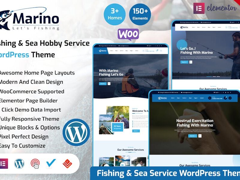 Marino - Fishing & Sea Hobby WordPress Theme