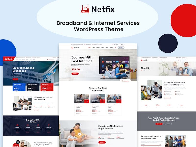 Netfix – Broadband & Internet Services WP Theme
