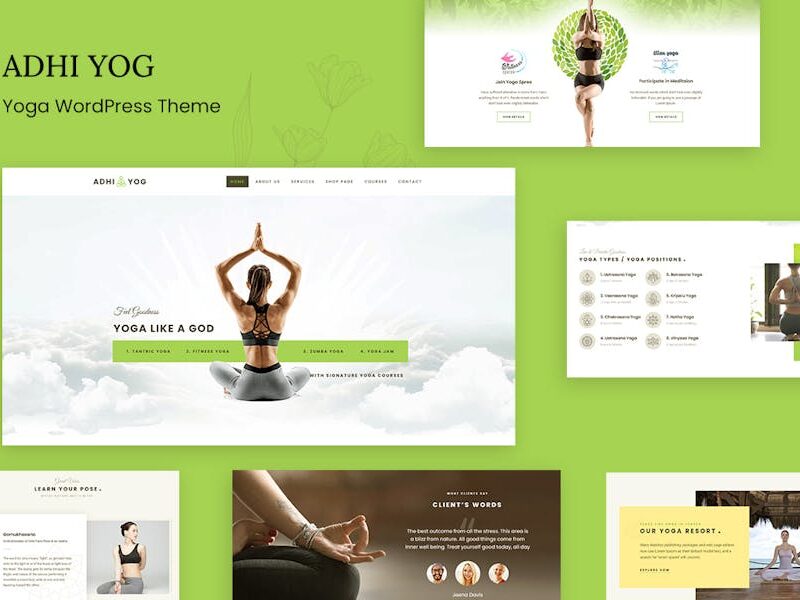 Adhi Yoga - Health & Wellness WordPress Theme