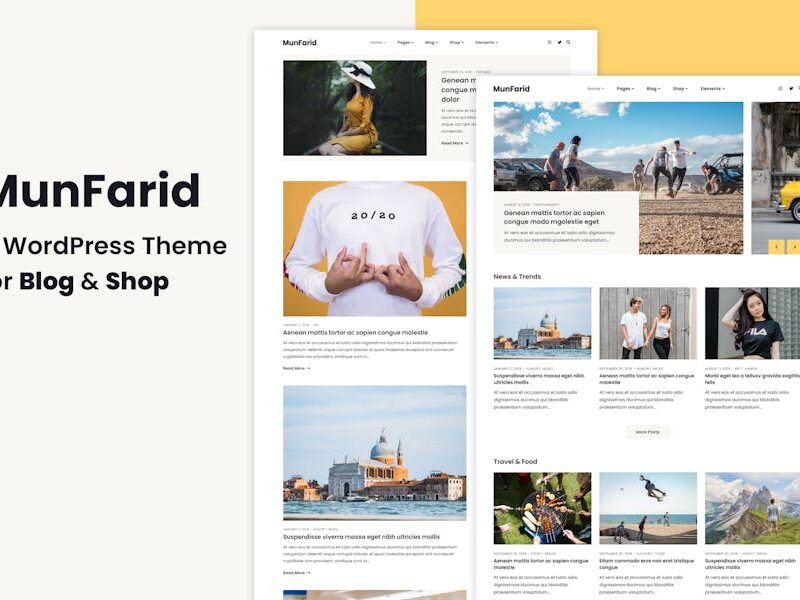 Munfarid - A WordPress Theme For Blog & Shop