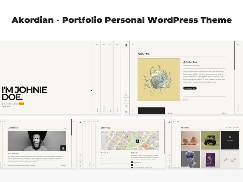 Akordian - Portfolio Personal WordPress Theme