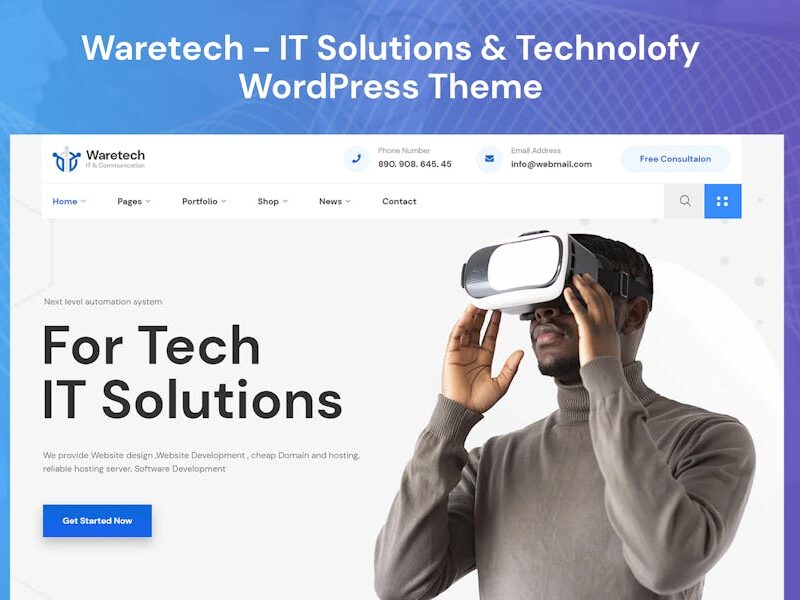 Waretech - IT Solutions WordPress Theme