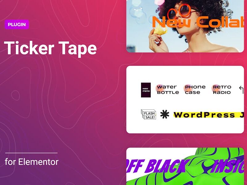 Ticker for Elementor