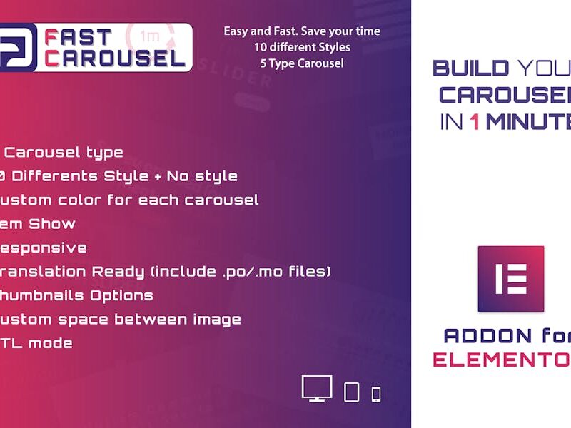 Fast Carousel for Elementor - WordPress Plugin
