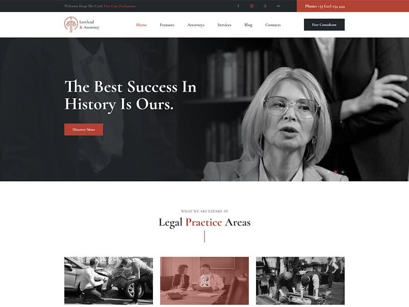 Lowlead - Attorney & Lawyers WordPress Theme