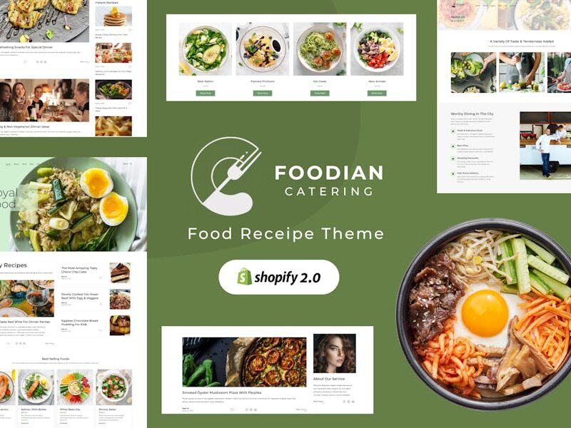 Foodian - Food Blog Shopify Store