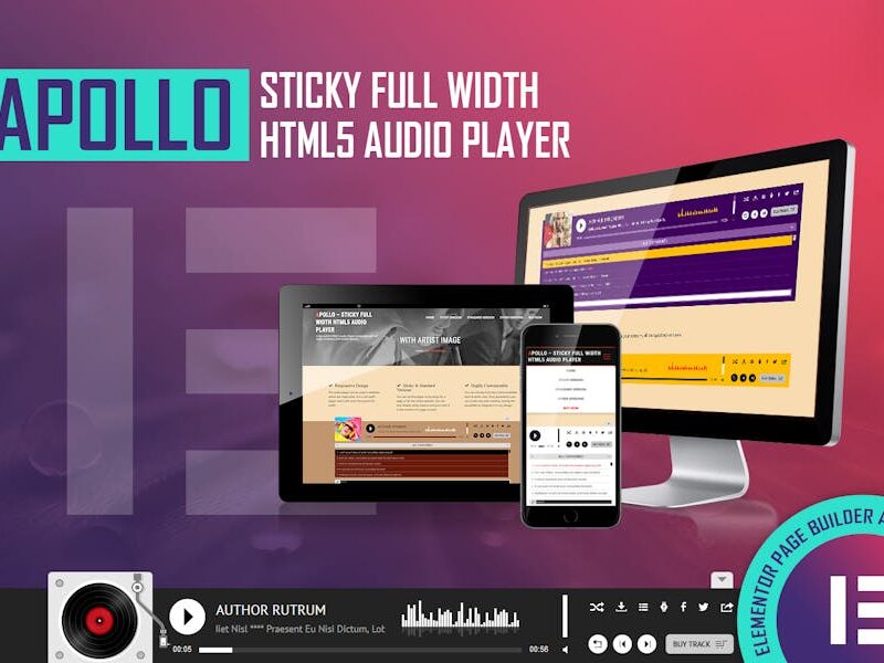Apollo - HTML5 Audio Player - Elementor Widget