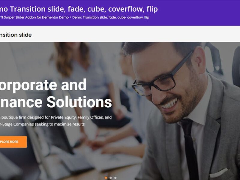 Swiper Slider Widget for Elementor