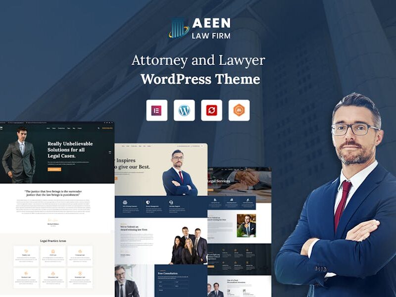 Aeen - Attorney and Lawyer WordPress Theme
