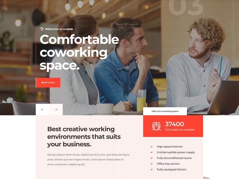 Codesk - Creative Office Space WordPress Theme