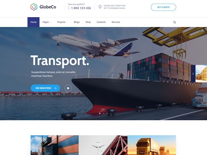 GlobeCo - Transportation & Logistics WordPress The