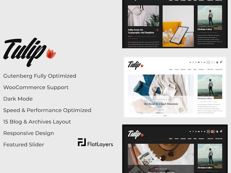 Tulip - Responsive WordPress Blog Theme
