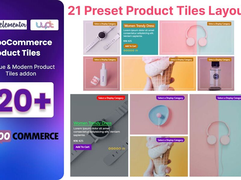 WooCommerce Product Tiles Addon For Elementor
