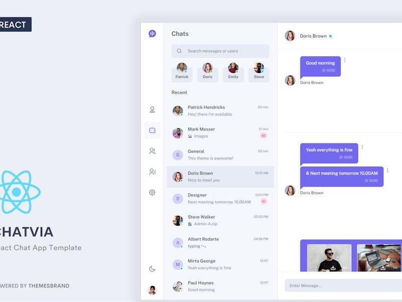 Chatvia - React Chat App Template