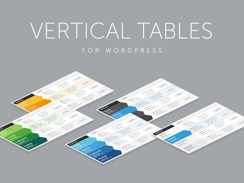 Vertical Web Pricing Tables for WordPress