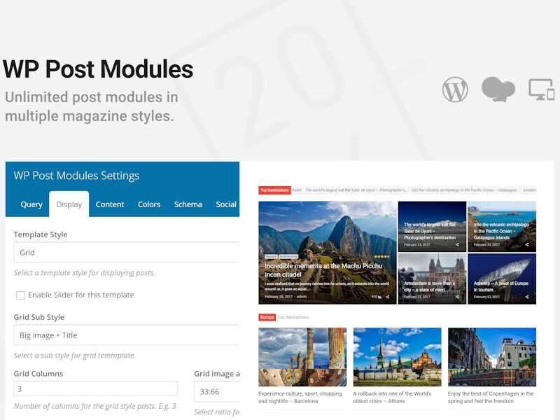WP Post Modules for News & Magazine
