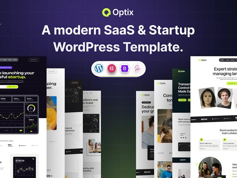 Optix - SaaS & Startup WordPress Theme