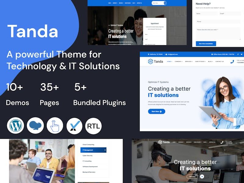 Tanda - Technology & IT Solutions WordPress Theme