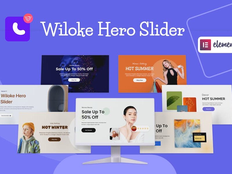 Wiloke Hero Slider Widget for Elementor