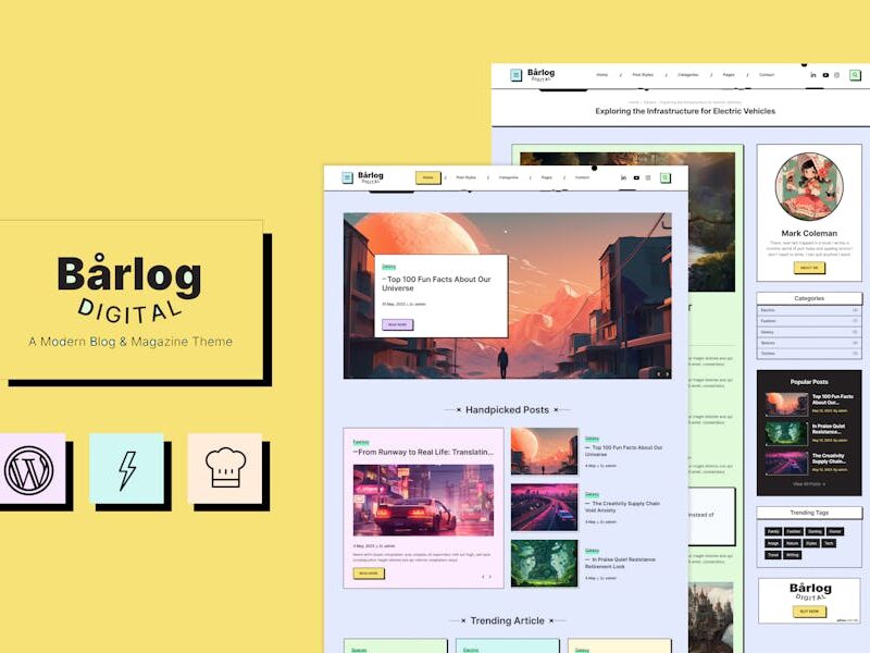 Barlog - A Modern Blog & Magazine Theme