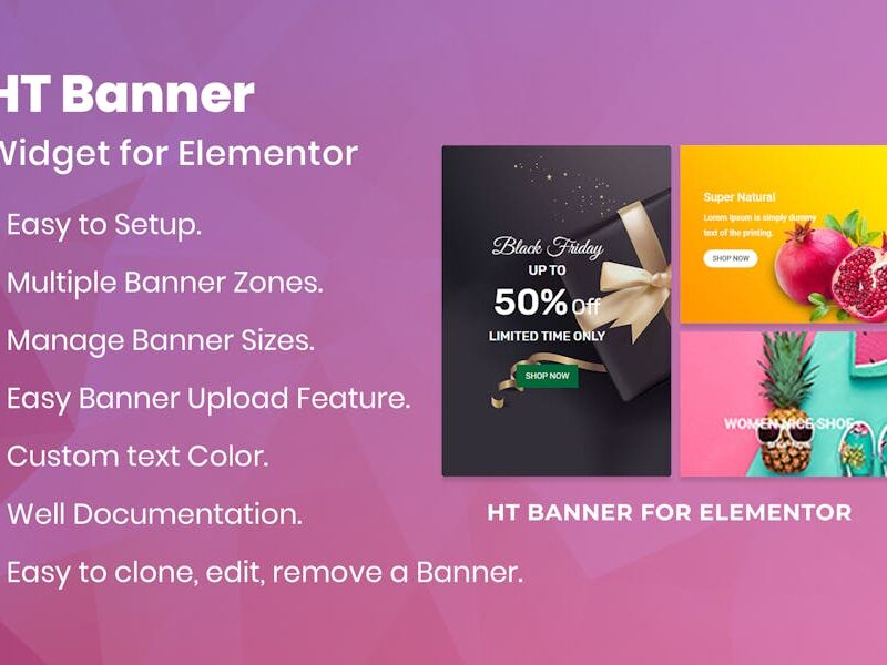 HT Banner for Elementor
