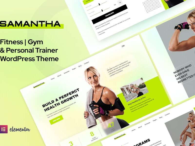 Samantha- Personal Trainer & Fitness Gym WordPress