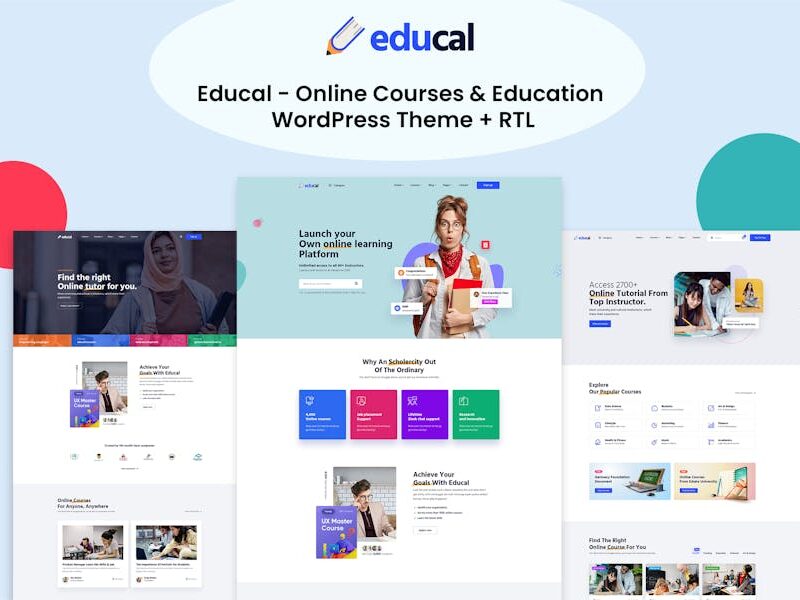 Educal - Online Courses  Education WordPress Theme