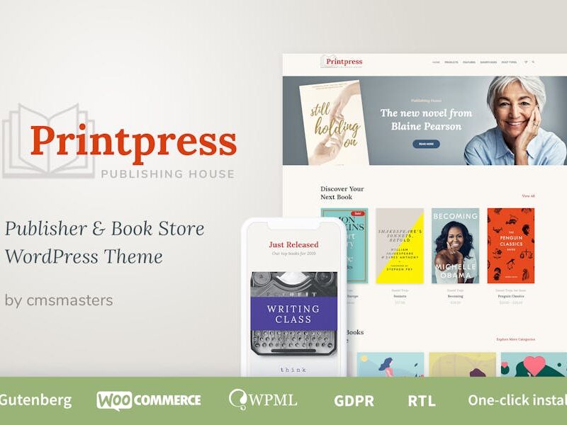 Printpress - Book Publishing WordPress Theme