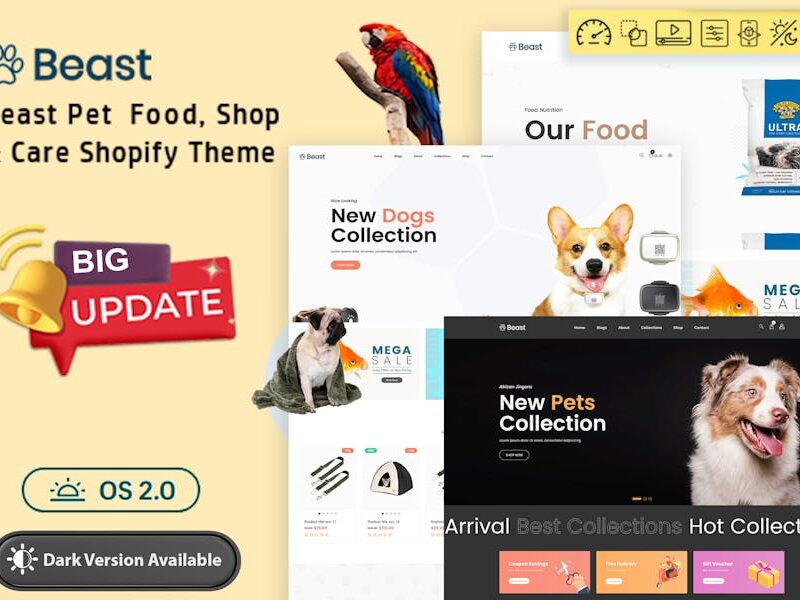 Beast - Pet Store eCommerce Shopify Theme OS 2.0