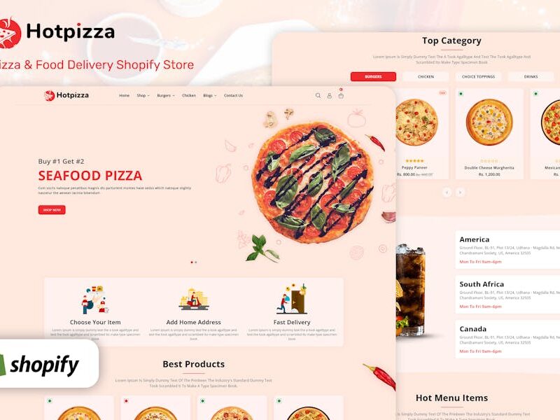HotPizza - Pizza & Food Delivery Shopify Store
