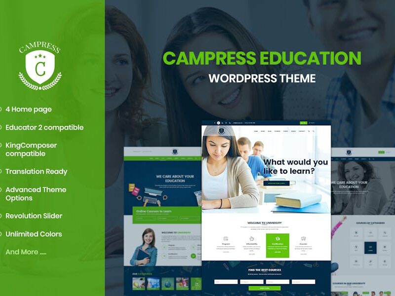 Campress - Education, Courses WordPress Theme