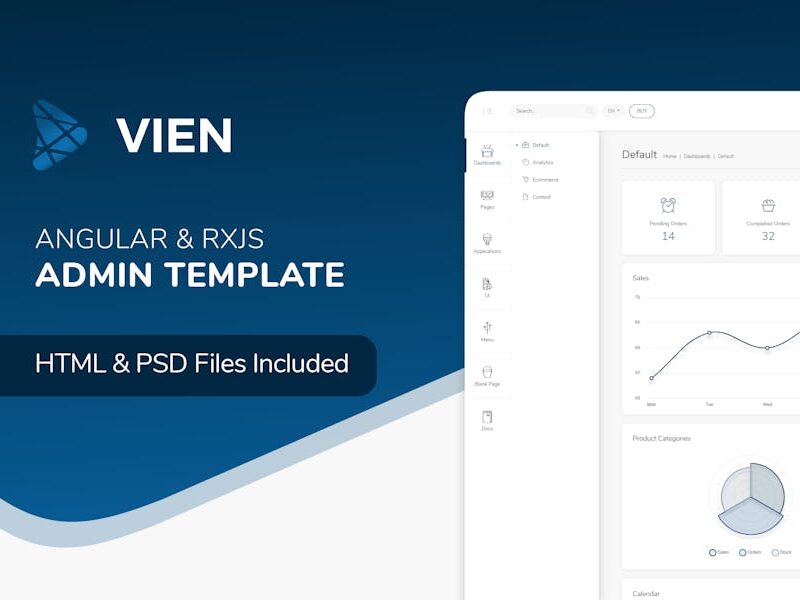 Vien Angular - Angular 9 Admin Template
