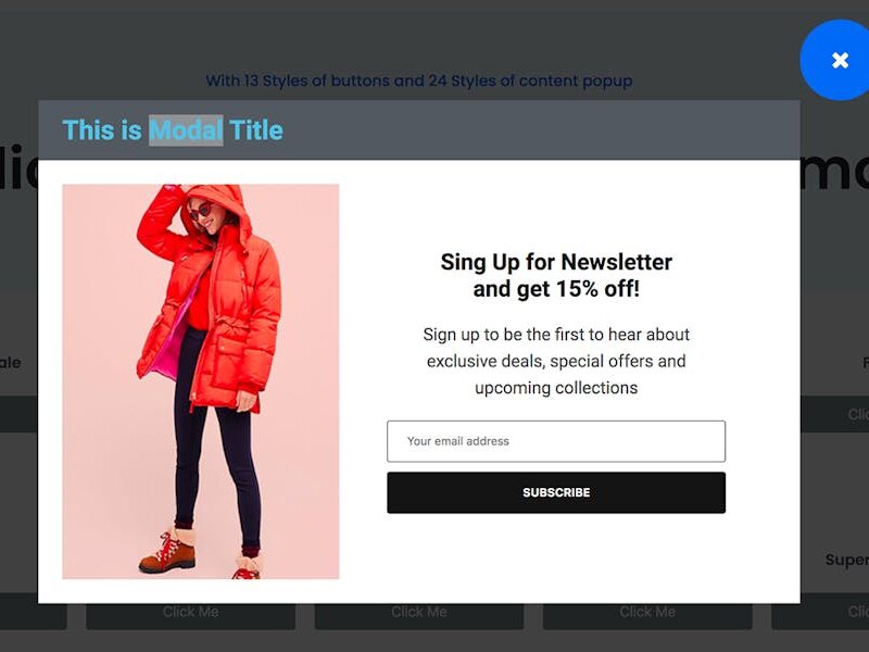 Modal Popup box Elementor Addon