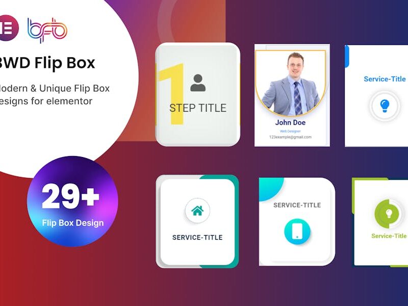 Flip Box addon for elementor
