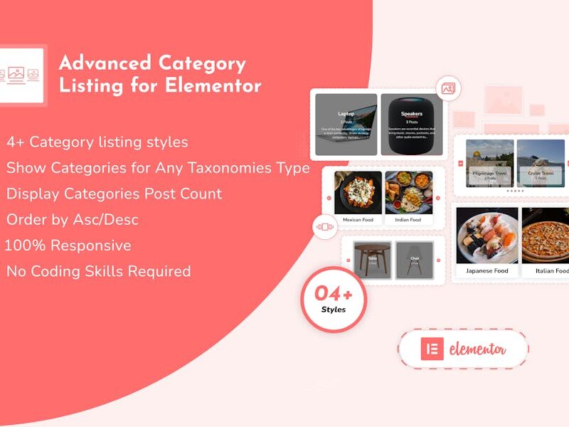 Advanced Category Listing for Elementor