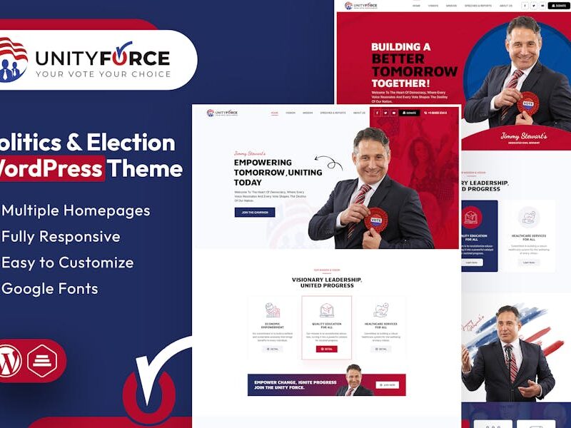 UnityForce | Politics & Election WordPress Theme